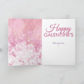 Galentines Day Bestie Pink Glitzer Valentine Karte (Innenseite)