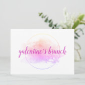 Galentines Day Brunch Friends Valentinstag Einladung (Stehend Vorderseite)