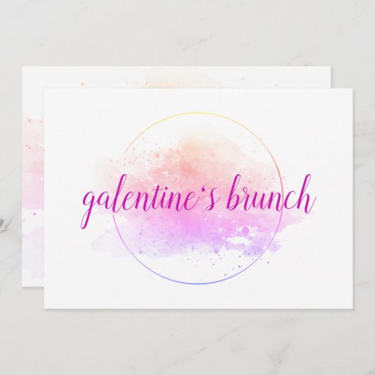 Galentines Day Brunch Friends Valentinstag Einladung (Vorne/Hinten)