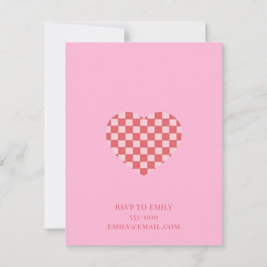 Galentines Day Brunch lädt Retro Herz ein (Rückseite)