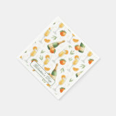 Galentines Day Brunch Mimosas Elegant Serviette (Ecke)