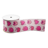 Galentine's Day Coquette Rosa Schleife Herz Gesche Satinband (Spule)