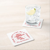 Galentines Day Cowgirl Cowboy Country-Thema Rechteckiger Pappuntersetzer (Vor Ort)