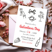 Galentines Day Dinner Einladung