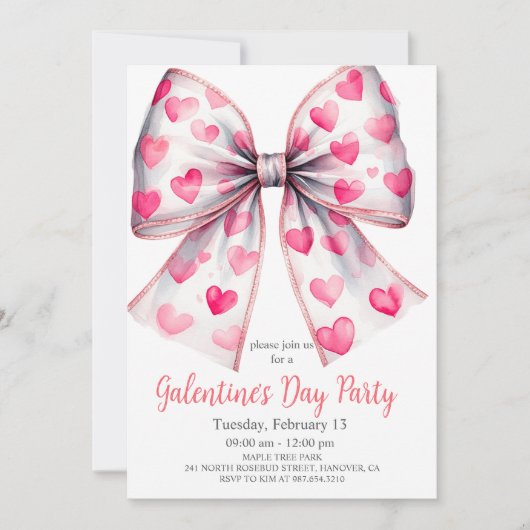 Galentine's Day 'Favorite Things' Invitation Einladung (Vorderseite)