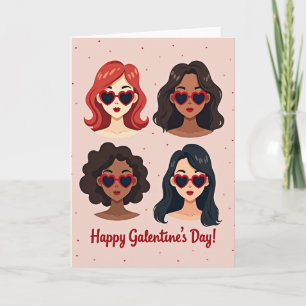 Galentines Day Frauen Herz Karte