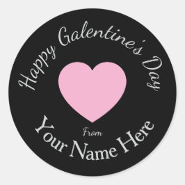 Galentines Day From Your Name Here Custom Graphics Runder Aufkleber