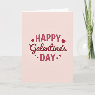 Galentines Day Herz-Schichtkarte Karte