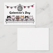 Galentine's Day Karte Katzenliebhaber Valentinstag (Vorne/Hinten)