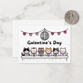 Galentine's Day Karte Katzenliebhaber Valentinstag (Vorderseite/Rückseite Beispiel)