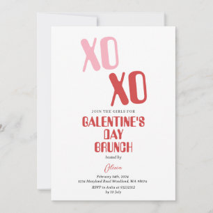 Galentine's Day Party Brunch Freundschaft Valentin Einladung