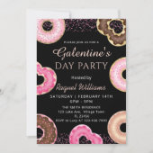 Galentine's Day Party Donuts Invitation Einladung (Vorderseite)