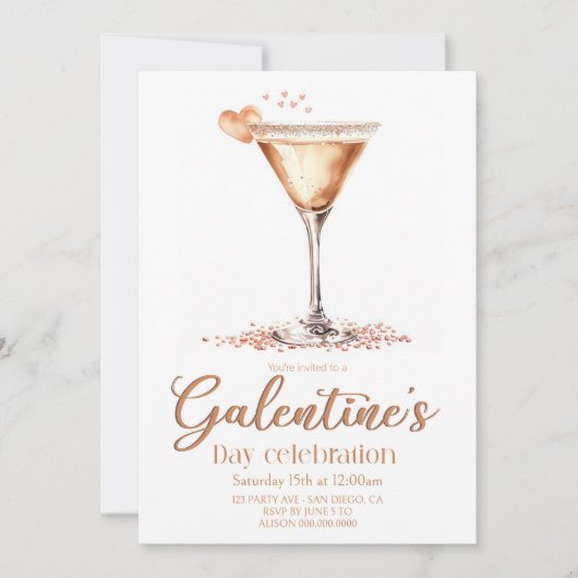 Galentine's Day-Party-Einladung Einladung (Vorderseite)