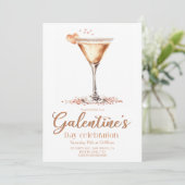 Galentine's Day party Invitation Einladung (Stehend Vorderseite)