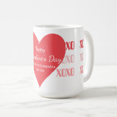 Galentine's Day Personalized Pink and Red Kaffeetasse (VorderseiteRechts)