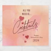 Galentine's Day Personalized Wine Bottle Label Set Schaumweinetikett (Einzelnes Label)