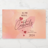 Galentine's Day Personalized Wine Bottle Label Set Schaumweinetikett (Einzelnes Label)