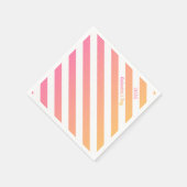 Galentines Day Pink Ombre Party Customize Serviette (Ecke)