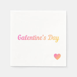 Galentines Day Pink Ombre Party Serviette