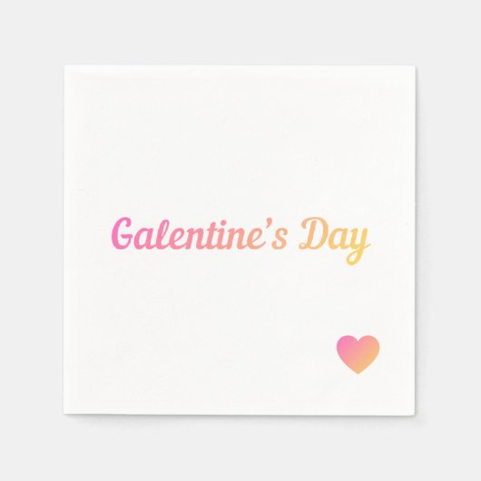 Galentines Day Pink Ombre Party Serviette (Vorderseite)