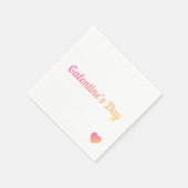Galentines Day Pink Ombre Party Serviette (Ecke)