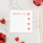 Galentines Day Pink Ombre Party Serviette (Beispiel)