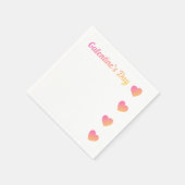 Galentines Day Pink Ombre Party Serviette (Ecke)