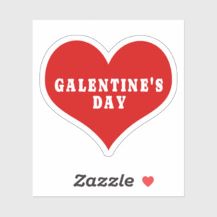 GALENTINE'S DAY Rotes Liebe-Herz Vinyl-Aufkleber Aufkleber