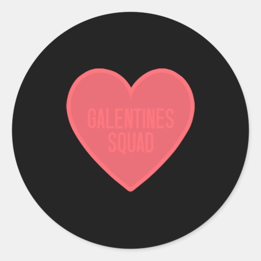 Galentines Day Squad Bff Valentines Day Friendship Runder Aufkleber (Vorderseite)
