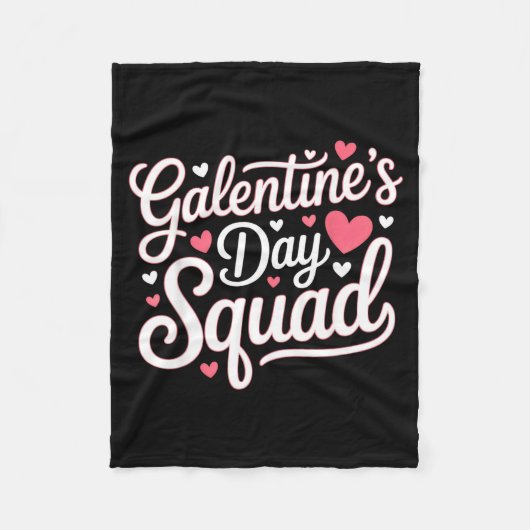 Galentine's Day Squad For Friends Festive Ladies V Fleecedecke (Vorderseite)