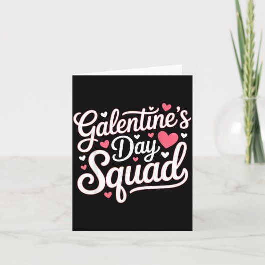 Galentine's Day Squad For Friends Festive Ladies V Karte (Vorderseite)