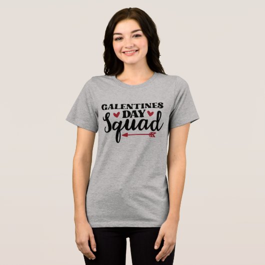 Galentine's Day Squad Tri-Blend Shirt (Vorderseite voll)