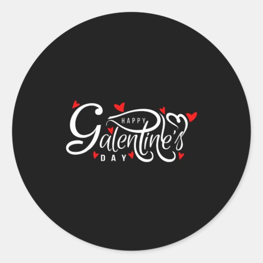 Galentines Day Valentines Day Female Friendship Ga Runder Aufkleber (Vorderseite)