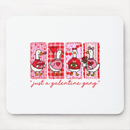 Galentines Day Women Galentines Gang Goose Valenti Mousepad (Vorne)