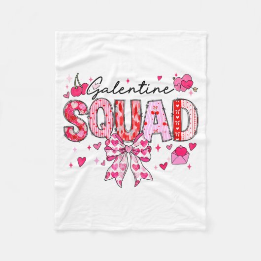 Galentines Day Women Galentines Squad Funny Valent Fleecedecke (Vorderseite)