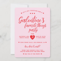 Galentine's Favorite Things Party Valentins