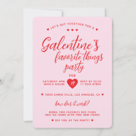 Galentine's Favorite Things Party Valentins Einladung