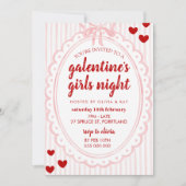 Galentine's Girls Night Invitation Template Einladung (Vorderseite)