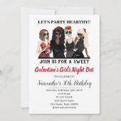 Galentine's Girls Night Out Valentines Party Einladung (Vorderseite)