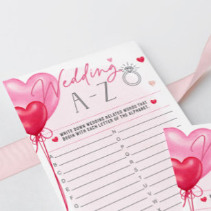 Galentine's Liebe ist im Air A-Z Bridal Spiel Menükarte