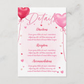 Galentine's Liebe ist in der Air Wedding Detail Ca Begleitkarte (Vorderseite)