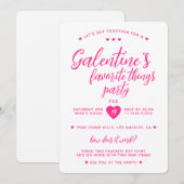 Galentine's Lieblings-Dinge-Party Einladung (Vorne/Hinten)