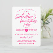 Galentine's Lieblings-Dinge-Party Einladung (Stehend Vorderseite)