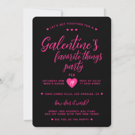 Galentine's Lieblingsdinge Valentins-Party Einladung