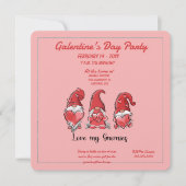 Galentine's Love My Gnomies Party Invitation Einladung (Vorderseite)
