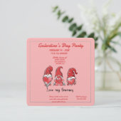 Galentine's Love My Gnomies Party Invitation Einladung (Stehend Vorderseite)