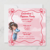 Galentine's Pajama Party Invitation Einladung (Vorderseite)