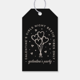 Galentines Party bestie girls nachtschwarze Herzen Geschenkanhänger