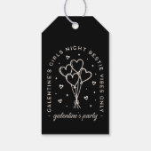 Galentines Party bestie girls nachtschwarze Herzen Geschenkanhänger (Rückseite)