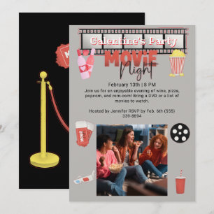 Galentine's Party Filmnacht Einladung